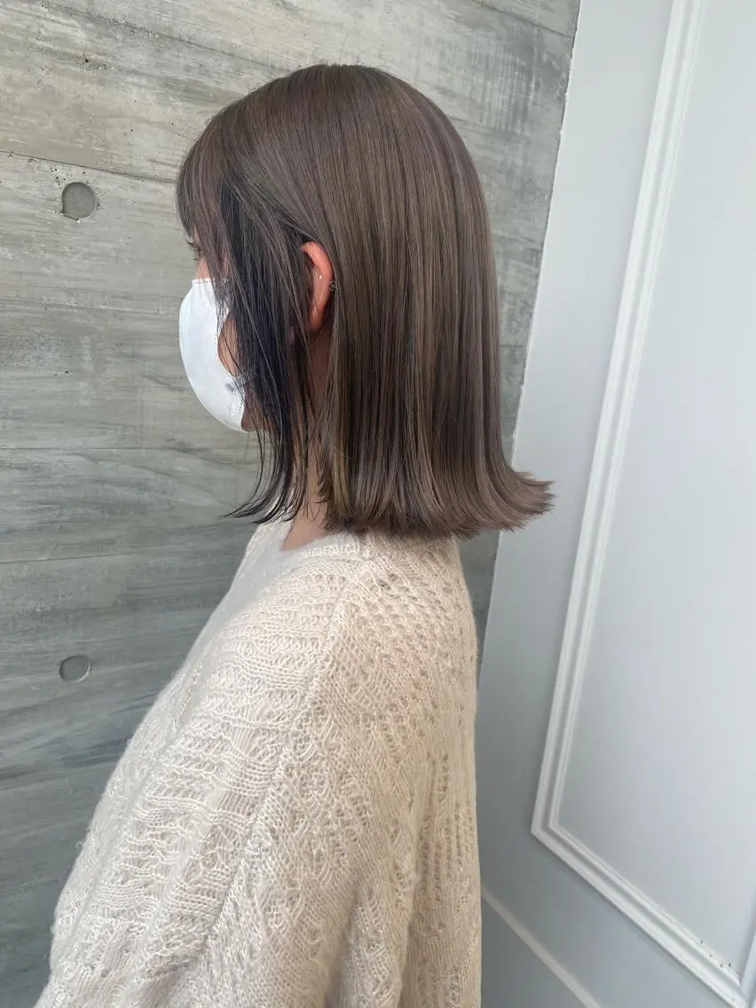 ミディアム Okamura Chisatoのヘアスタイル