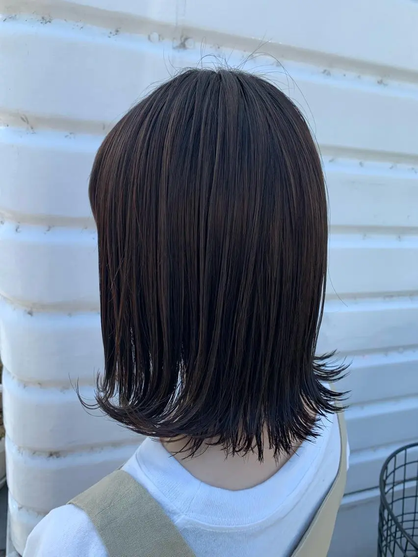 ミディアム ヘアカラー 袴田 伊代のヘアスタイル