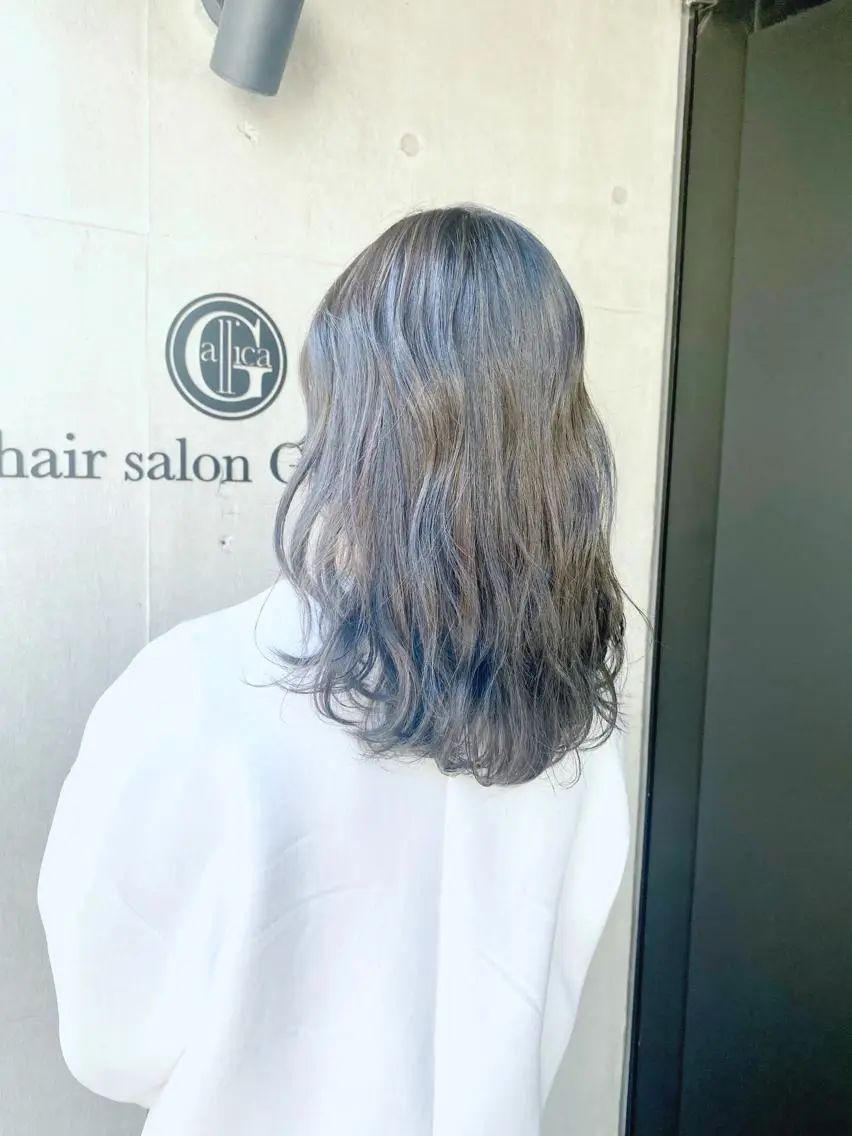 ミディアム カラー 透明感モテ艶髪カラー Gallicaイリサのヘアスタイル
