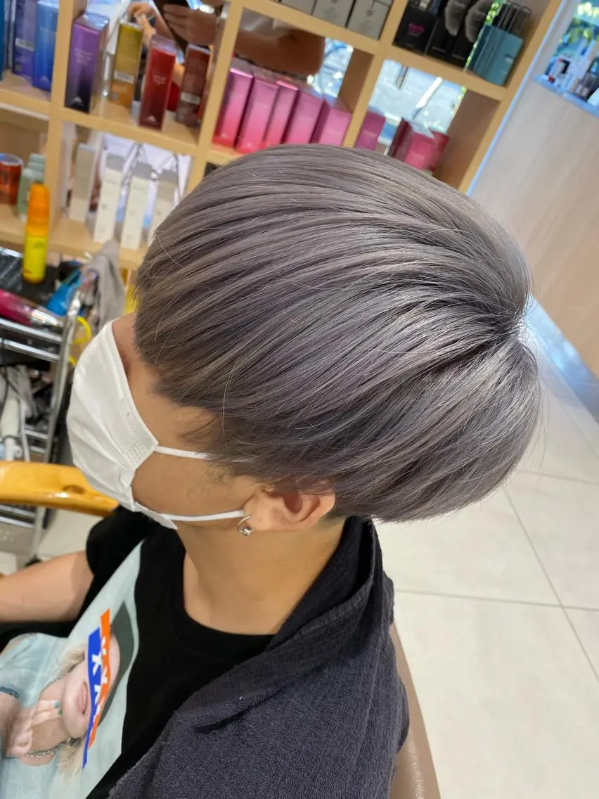 ショート メンズ メンズブリーチ 🍀透明感抜群🍀/ ハイトーンカラーのヘアスタイル