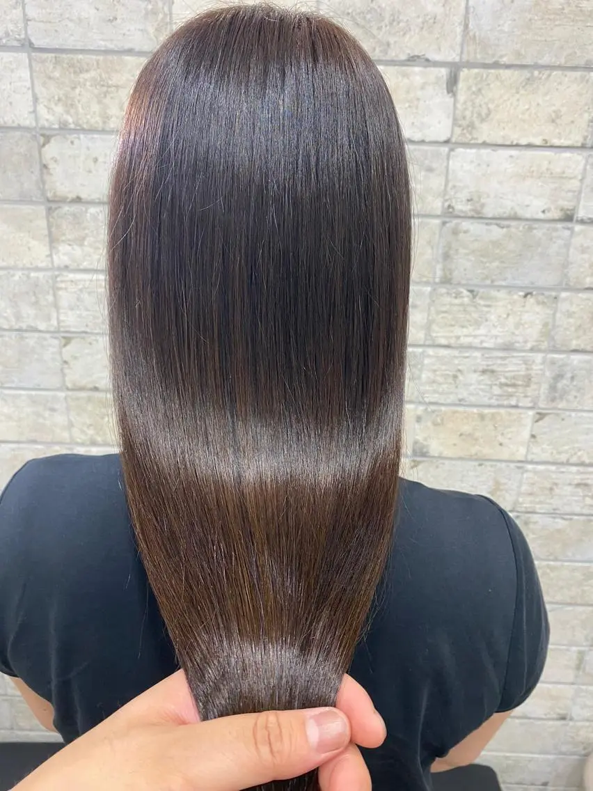 ロング カラー 髪質改善 トリートメント 酸熱トリートメント カット ヘアカラー トリートメント オーナースタイリスト 奈須雄紀のヘアスタイル