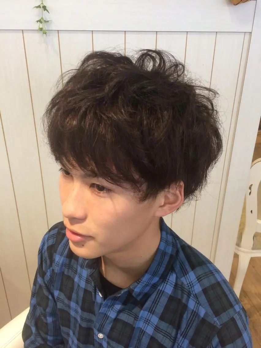 ショート カラー パーマ メンズ マッシュ メンズパーマ カット Bianca 代表 硲 貴亮【東武練馬】のヘアスタイル