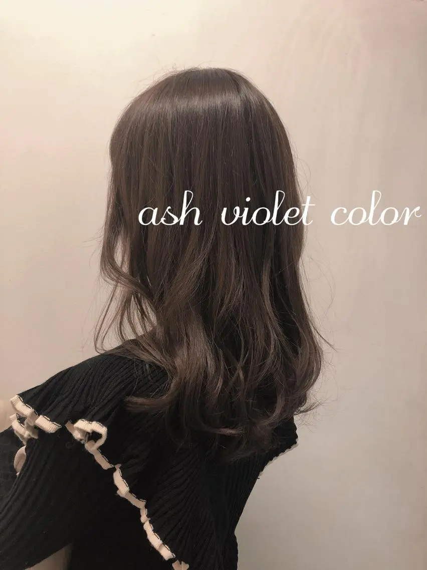 セミロング カラー 透明感カラー REIのヘアスタイル