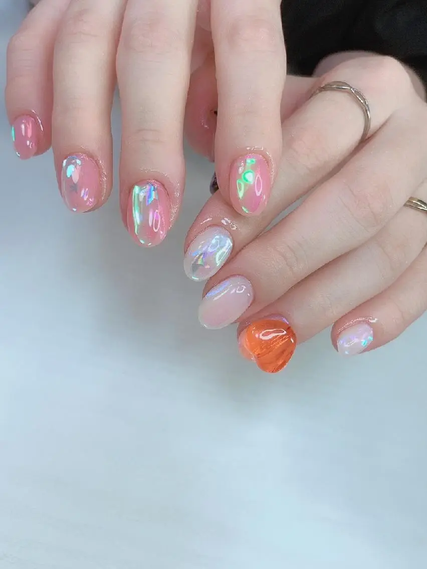 ネイル 氷ネイル・うるうるネイル . MAKI NAILのネイルデザイン