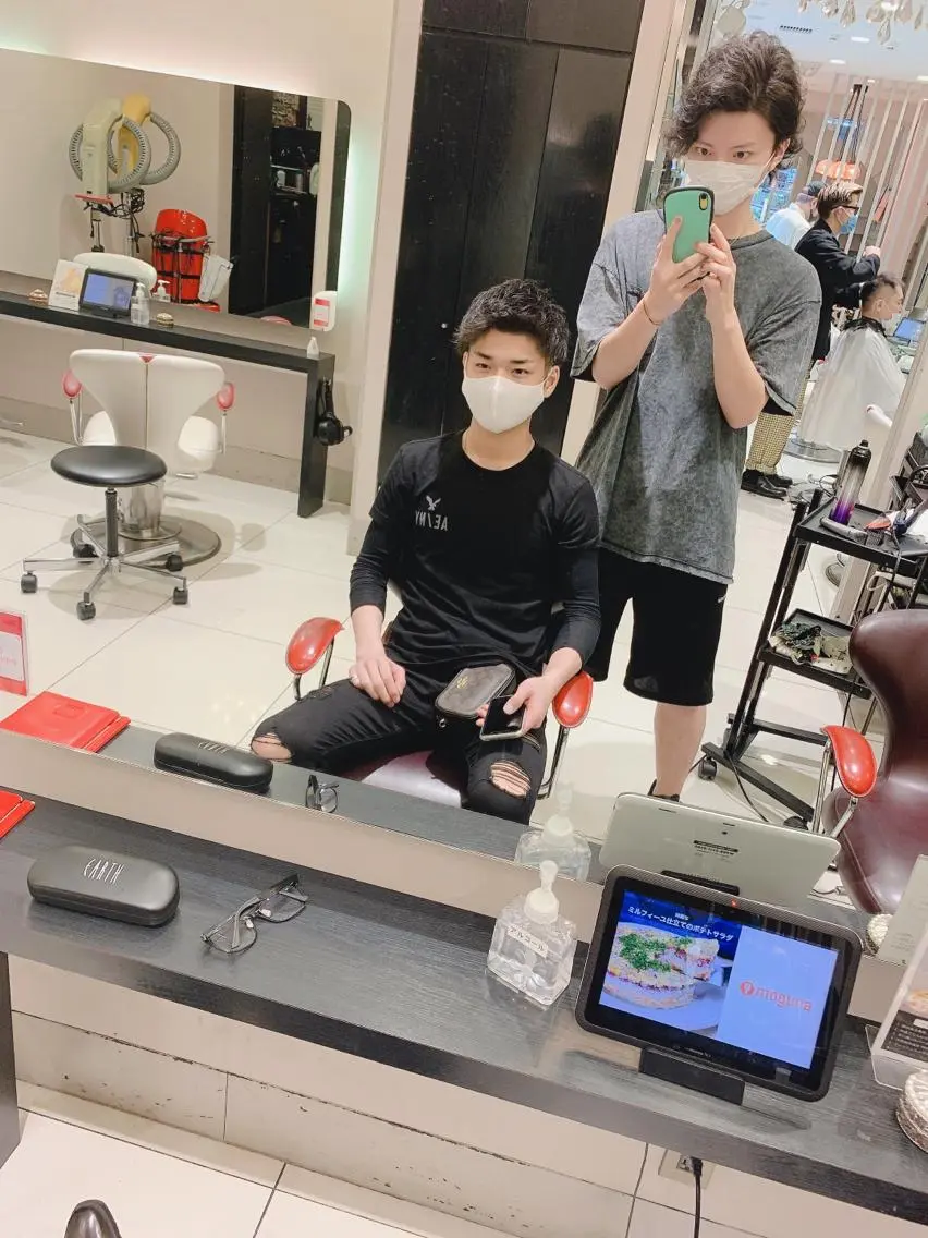 ショート カット ヘアカラー トリートメント ✨上村 潤平✨メンズヘア✨のヘアスタイル