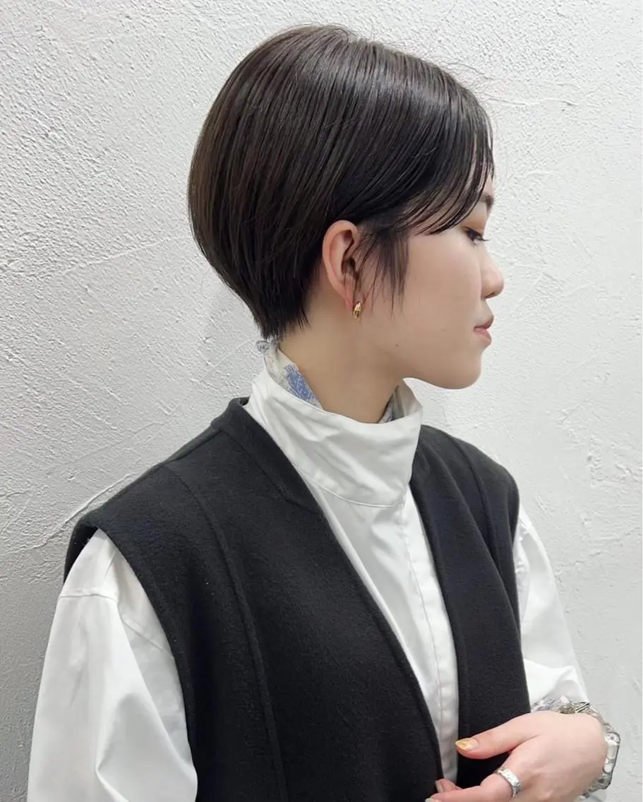 ショート 似合わせカット ショートヘア 🧸艶々韓国ヘア 🧁mizunaのヘアスタイル