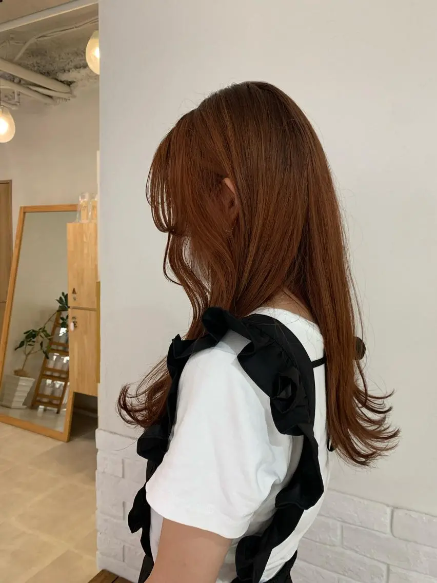 カラー ブラウンカラー レッドカラー 🩰淡色カラー／ 南ゆかり（女性のみ）のヘアスタイル