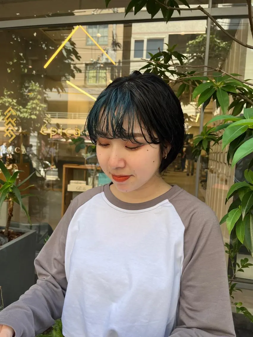 ショート カラー ヘアアレンジ 韓国好き🇰🇷 美容師MIKUのヘアスタイル