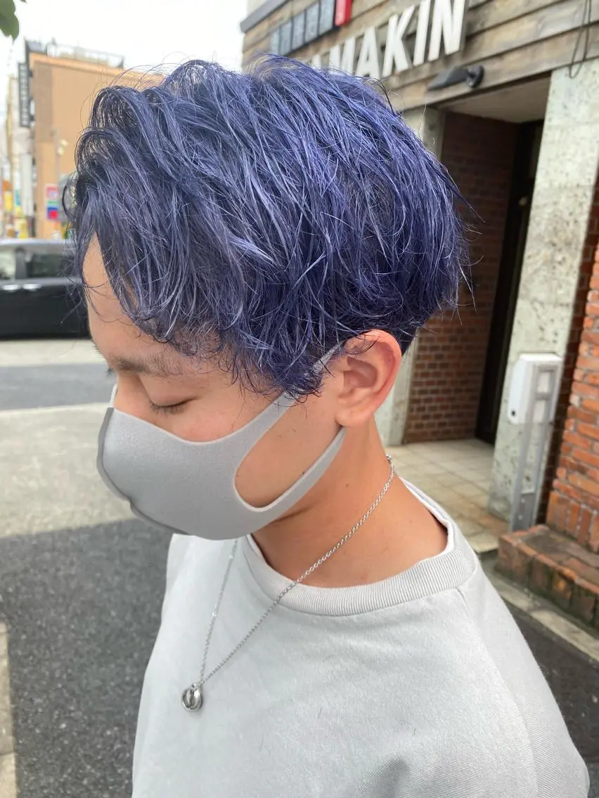 ショート メンズ ハイトーン/メンズ 水野翔太のヘアスタイル