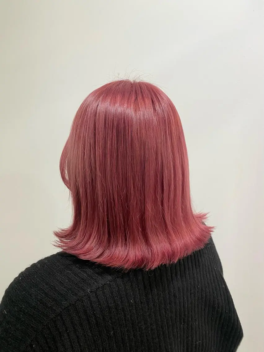 ミディアム カラー たなか もえなのヘアスタイル