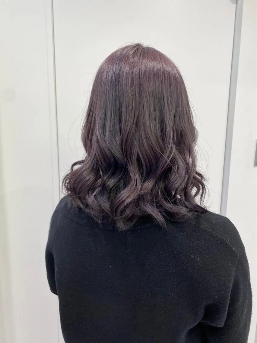 セミロング カラー ブリーチなし暖色 💗AKARI💗のヘアスタイル