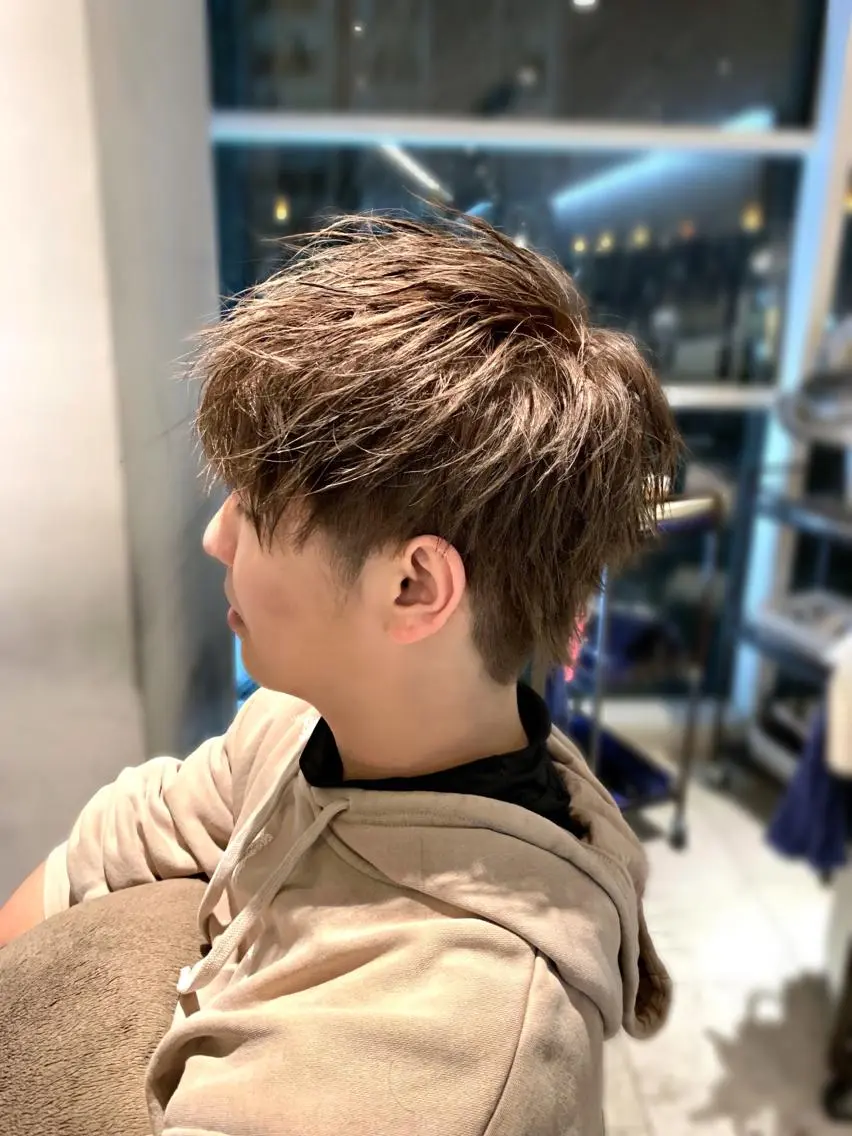 カラー メンズ マッシュ カット ヘアカラー トリートメント メンズ専門 井藤 雅也のヘアスタイル