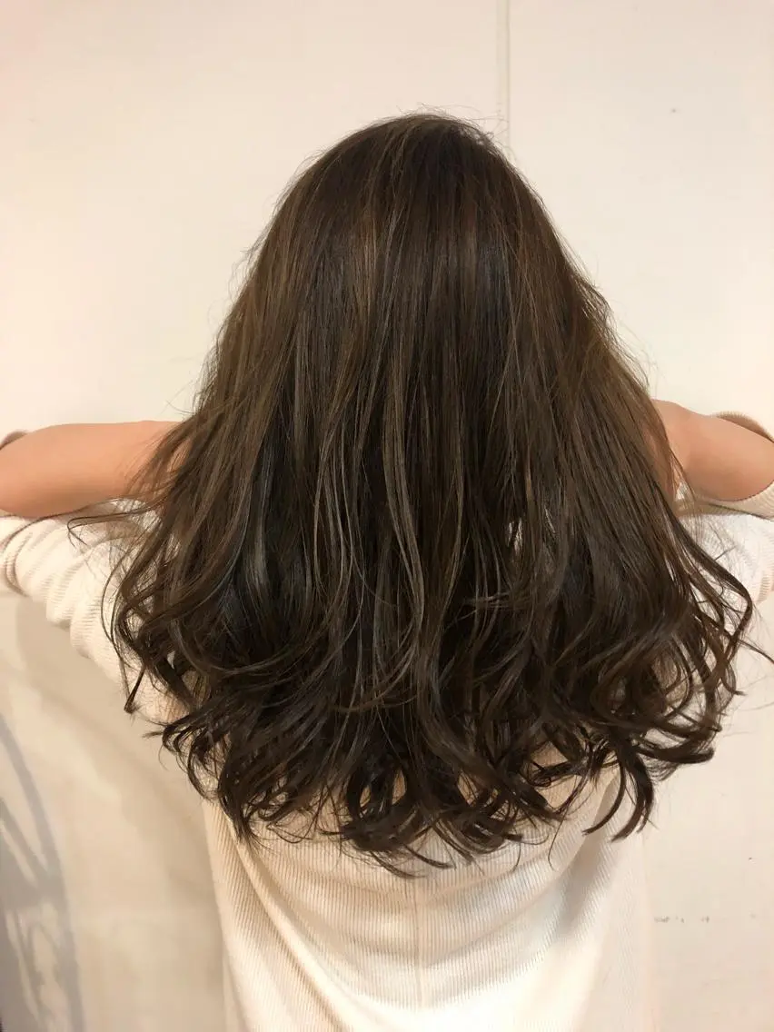 セミロング ヘアカラー トリートメント 縮毛矯正の達人 ☆ 松本のヘアスタイル