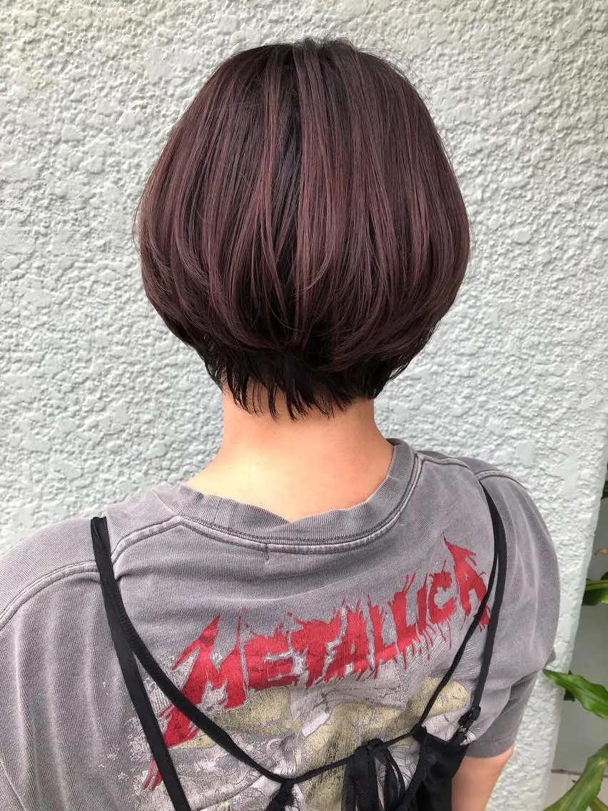 カラー ピンクカラー ピンクパープル Saloクルミ/ パーマモデル☁️のヘアスタイル