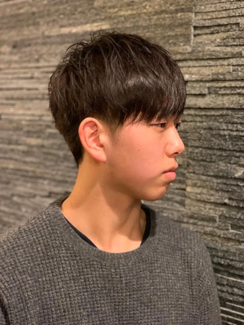 ミディアム 石川 裕大のヘアスタイル