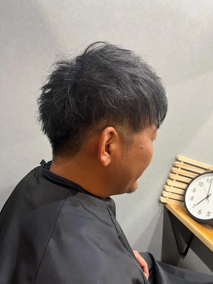ショート メンズ メンズパーマ ケアカラー ピンクブラウン 外国人風カラー ショートヘア 久木原 ゆりのヘアスタイル