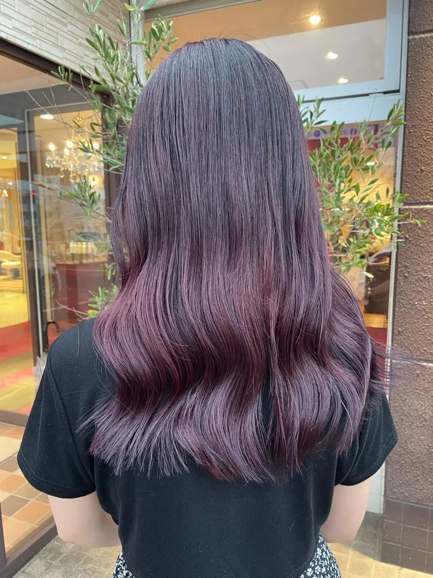 ロング カラー ヘアアレンジ EARTH長岡店🩵 石原莉穂のヘアスタイル