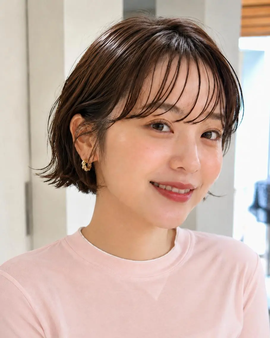 ミディアム ブリーチなし透明感 カラー🌷宮部楓奈のヘアスタイル