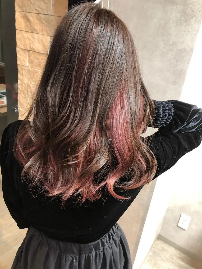 セミロング カラー バレイヤージュ ベージュカラー ブリーチ ブラウンカラー グラデーションカラー カット ヘアカラー トリートメント ショート⭐️ブリーチ ⭐️木村康二⭐️のヘアスタイル