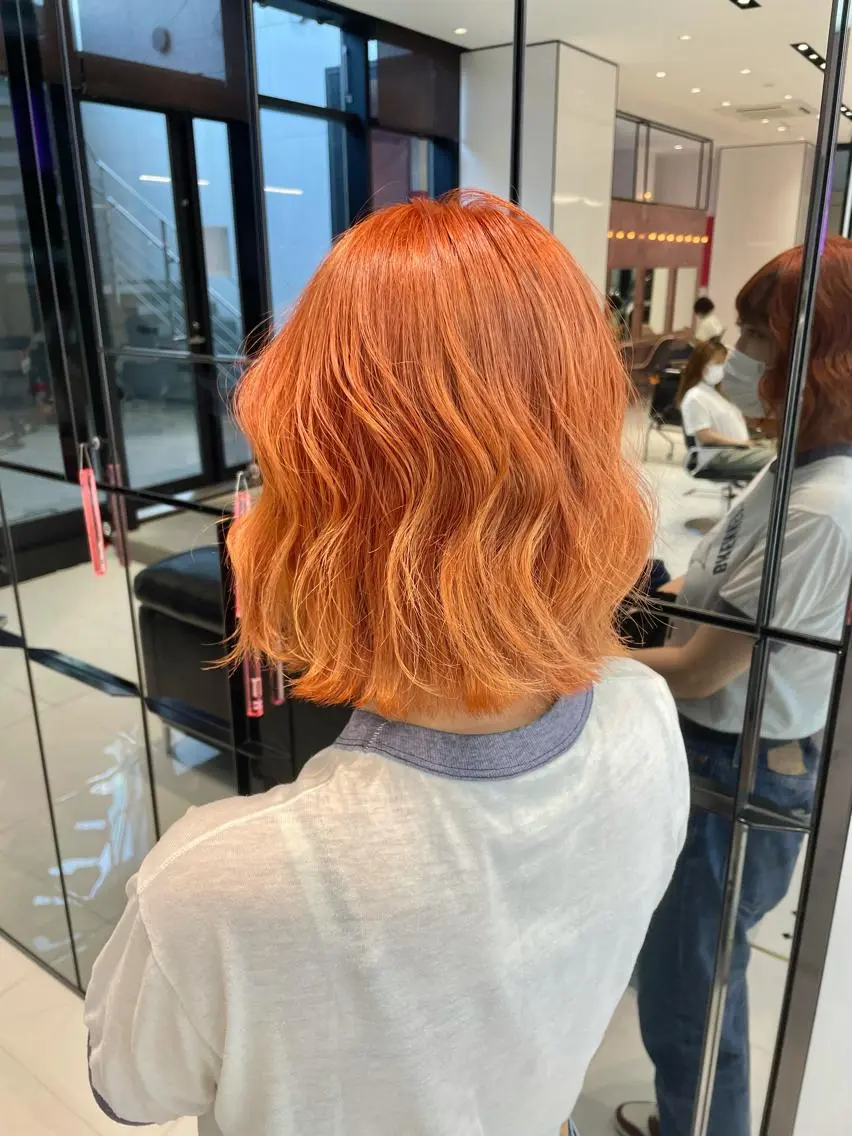 ミディアム カラー ヘアアレンジ 🎀透明感カラー 韓国ヘア🎀mahoのヘアスタイル