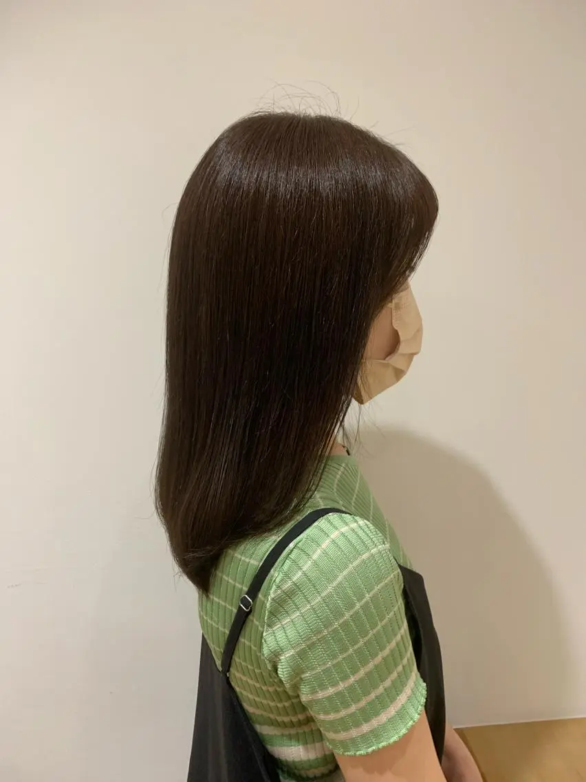 ミディアム カラー ブラウンカラー オリーブブラウン ㅤㅤㅤㅤㅤㅤㅤㅤㅤㅤ 彩衣のヘアスタイル