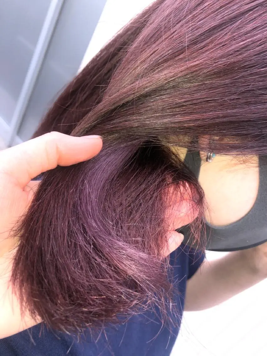 カラー ブリーチ ブリーチなしカラー ピンクカラー 櫻井 麻彩のヘアスタイル