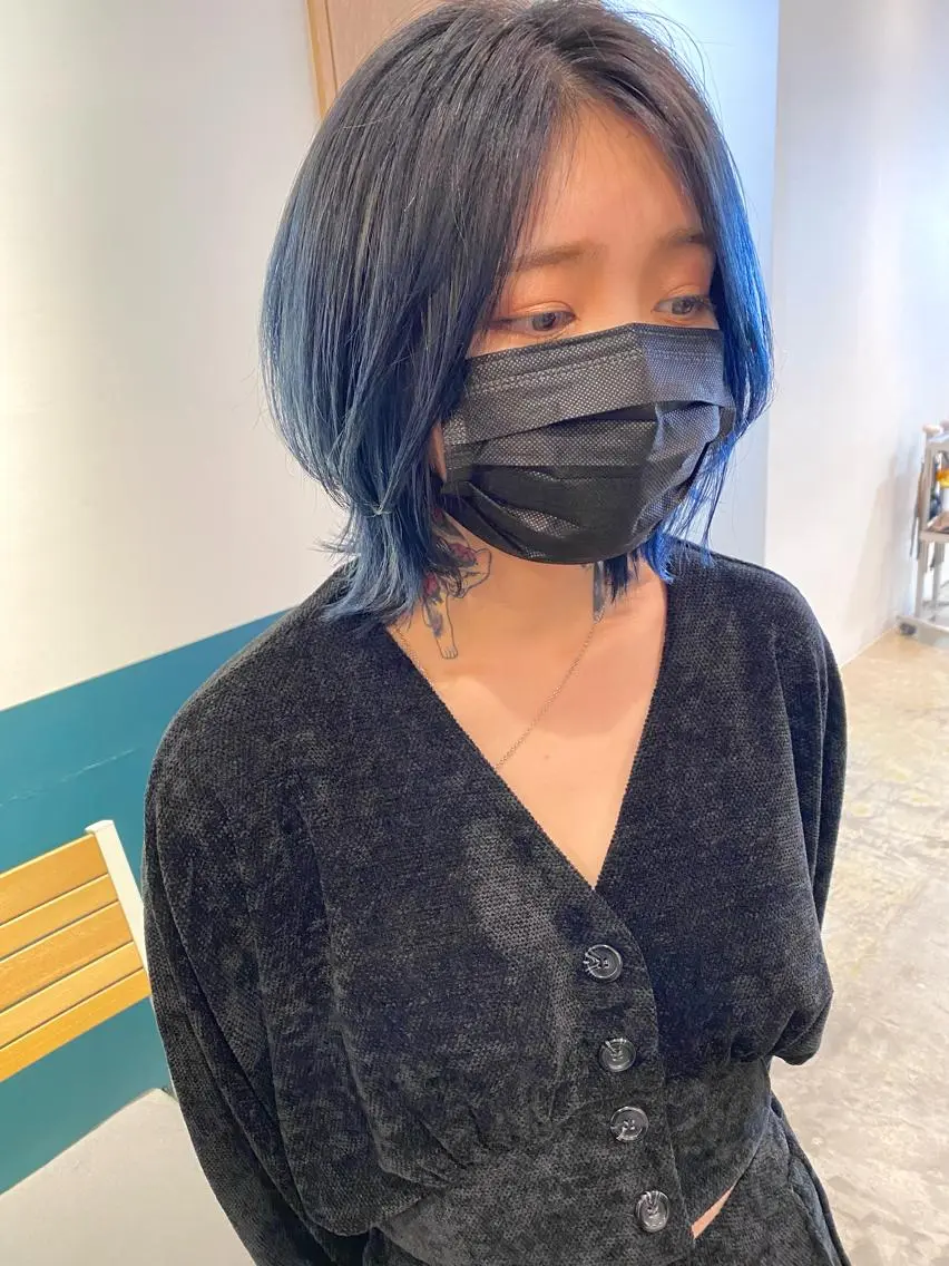ミディアム ボブレイヤー ボブ レイヤーカット カット ヘアカラー 武内 凌 TELAHAIRのヘアスタイル