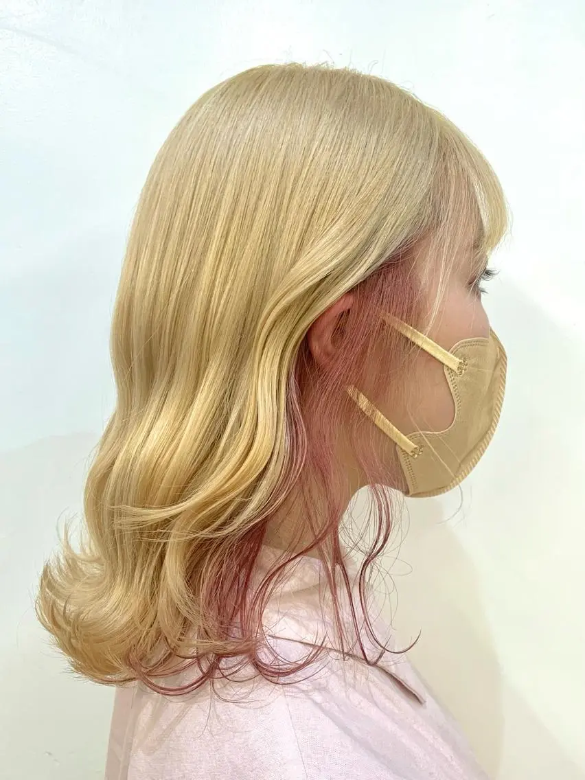 セミロング カラー ヘアアレンジ トリートメント 🎀暖色カラー🎀 ♡yurika♡のヘアスタイル