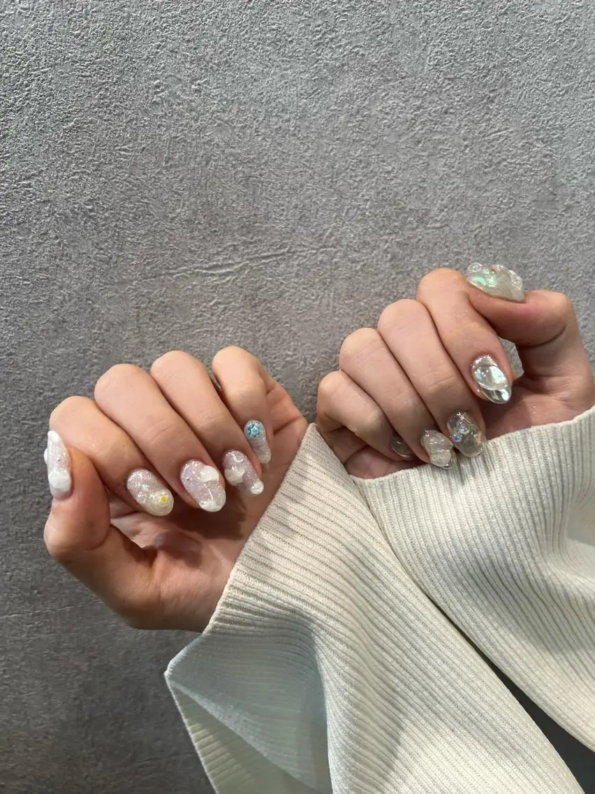 ネイル ハンドネイル なぽ ❤︎長さだし / 韓国nailのネイルデザイン