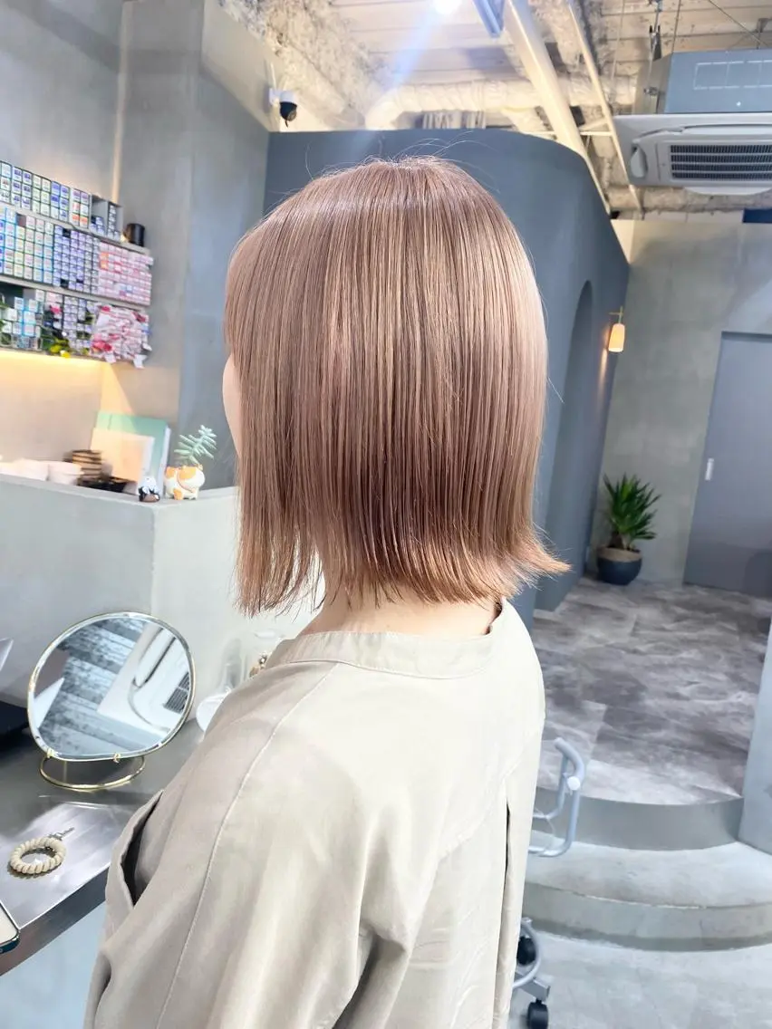 ミディアム カラー ヘアカラー 前橋 姫奈のヘアスタイル