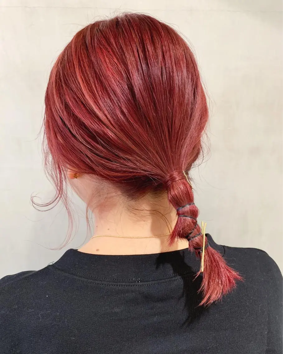 ミディアム カラー ヘアアレンジ ヘアカラー トリートメント 優作 〜圧倒的信頼〜のヘアスタイル