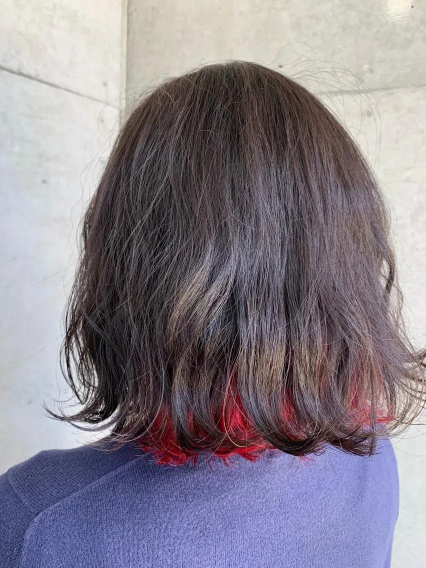 ミディアム カラー インナーカラー 小林 美央のヘアスタイル