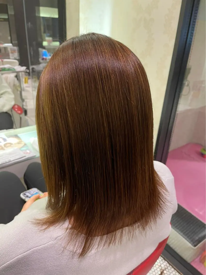 セミロング 髪質改善 縮毛矯正 ✨美髪矯正の専門家✨ 髪質改善　松村のヘアスタイル