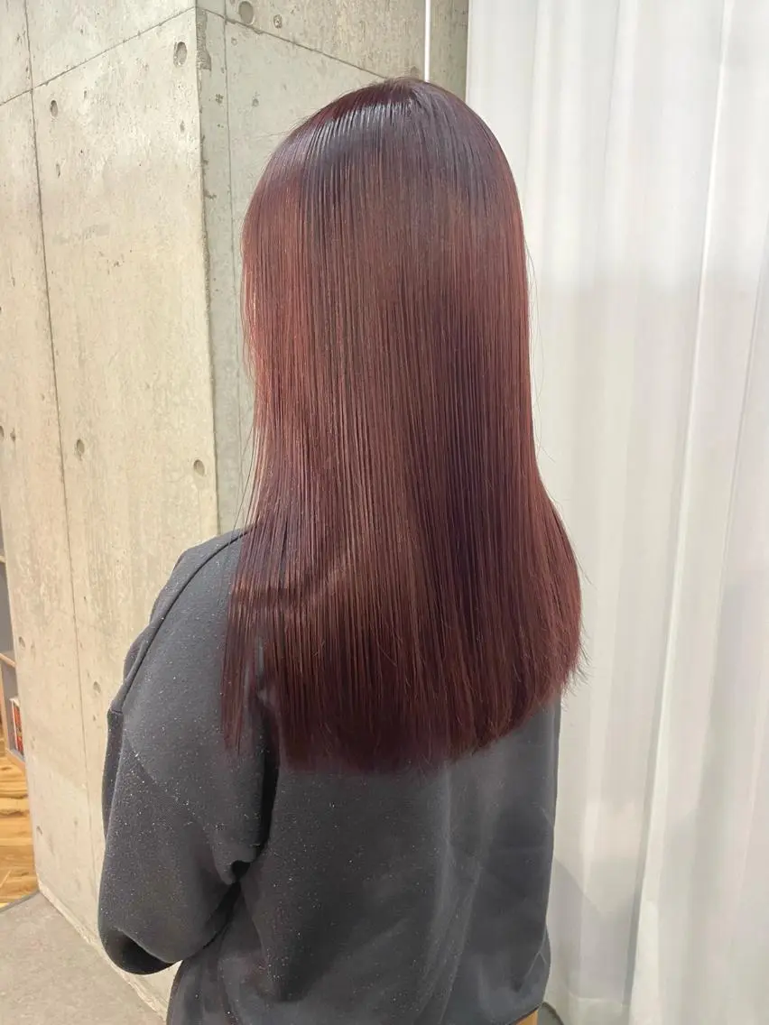 ロング カラー ブラウンカラー レッドカラー レッドブラウン ヘアカラー トリートメント SHOTO ハイトー ン/ブロンドカラーのヘアスタイル
