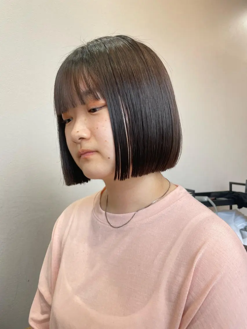 ショート ボブ カット 縮毛矯正 ボブ/髪質改善/ soiナカジママドリのヘアスタイル
