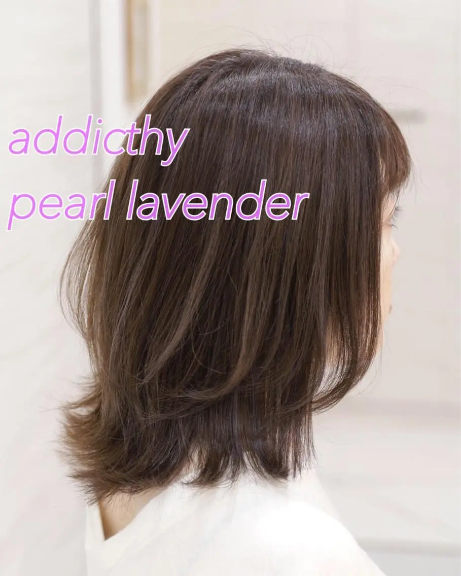 セミロング カラー アディクシーカラー ラベンダーカラー カット ヘアカラー トリートメント 斉藤 貴也のヘアスタイル