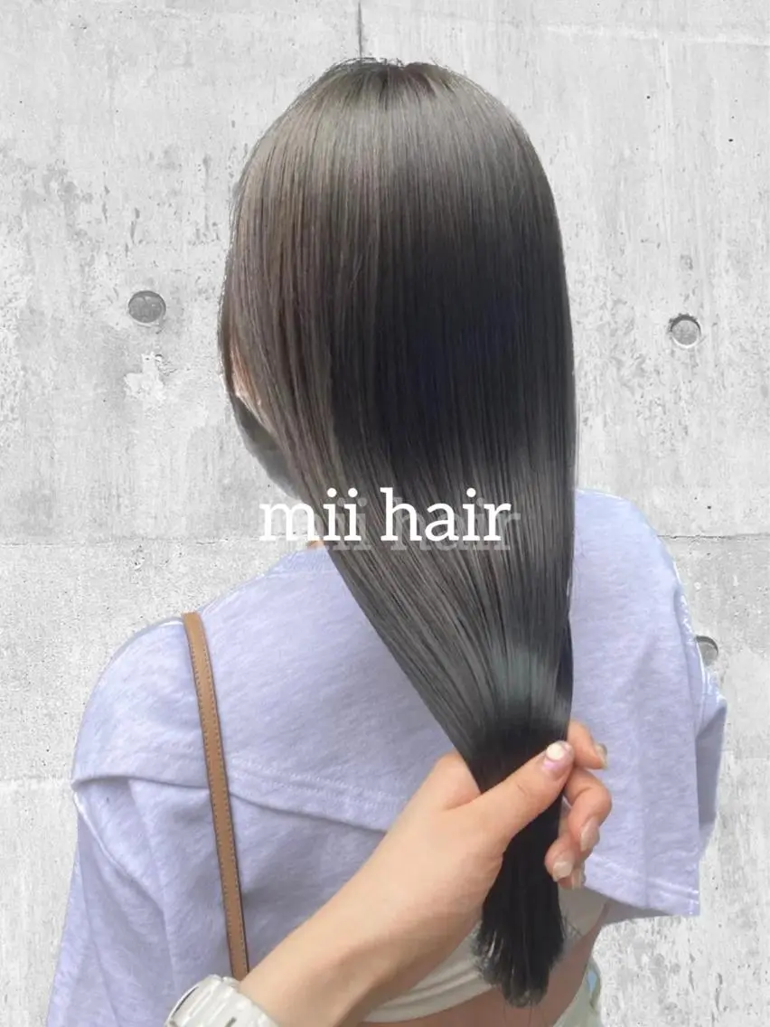 セミロング カラー グレージュ シアーグレージュ Miku🪄💫 フェイスレイヤーのヘアスタイル