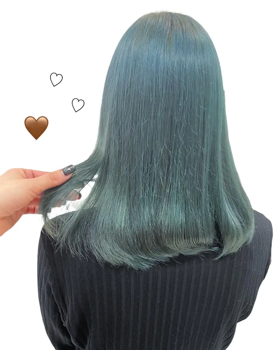 セミロング カラー ダブルカラー オリーブカラー 新宿駅近♡個室 ♡関口三都季🌜のヘアスタイル