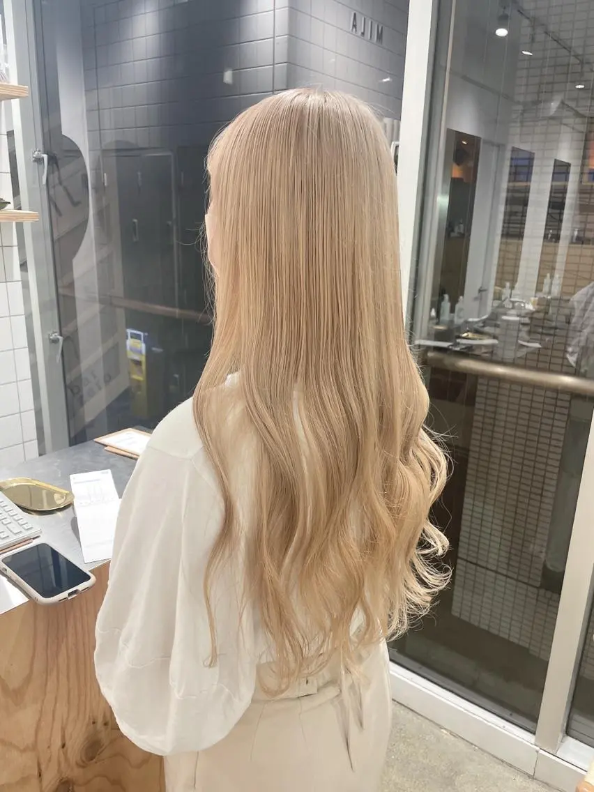 ロング カラー ブリーチ ケアブリーチ ヘアカラー ♡🪞韓国スタイル/ MISATO🪞♡のヘアスタイル