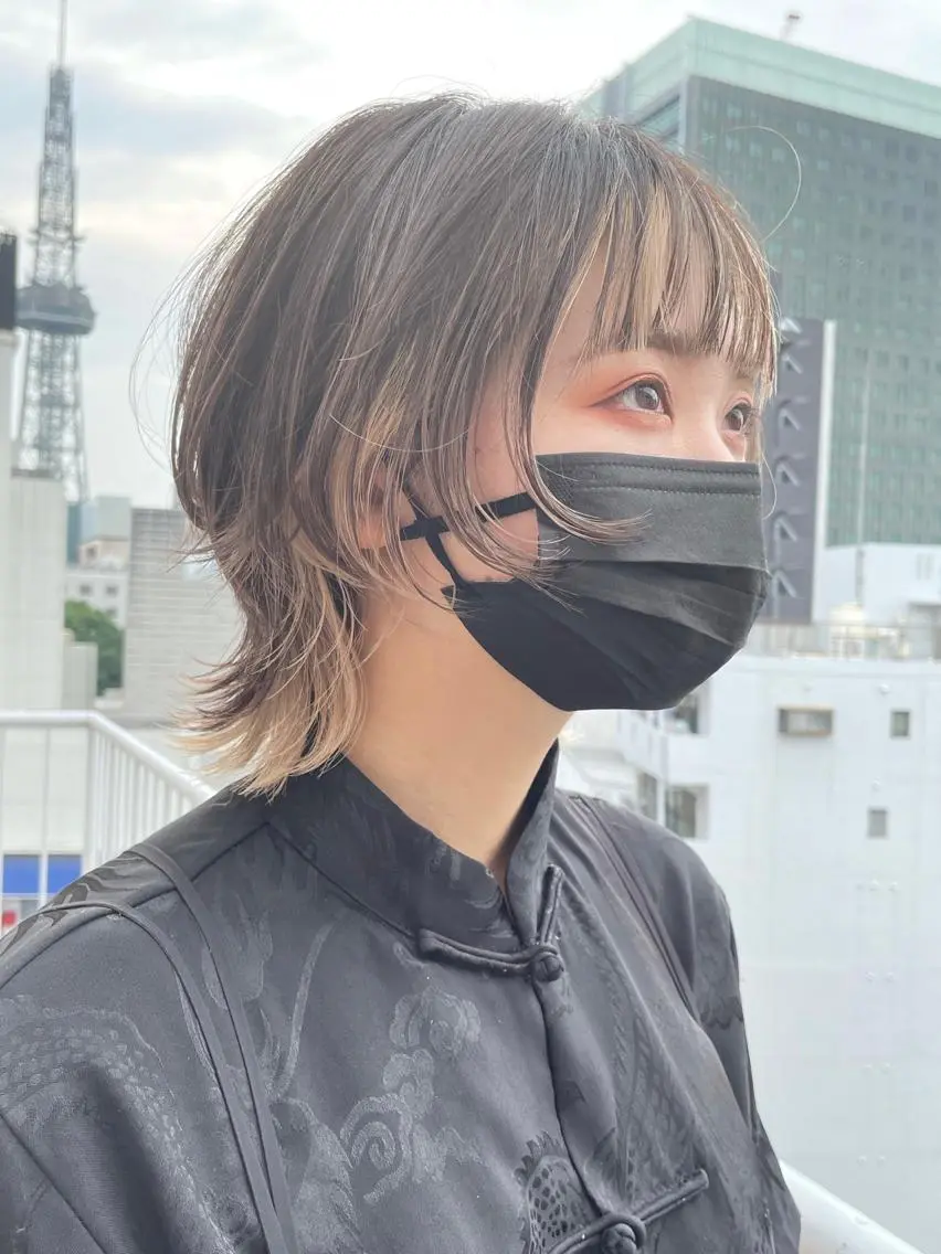 ショート カラー ショートヘア ウルフカット 加藤 佑哉のヘアスタイル