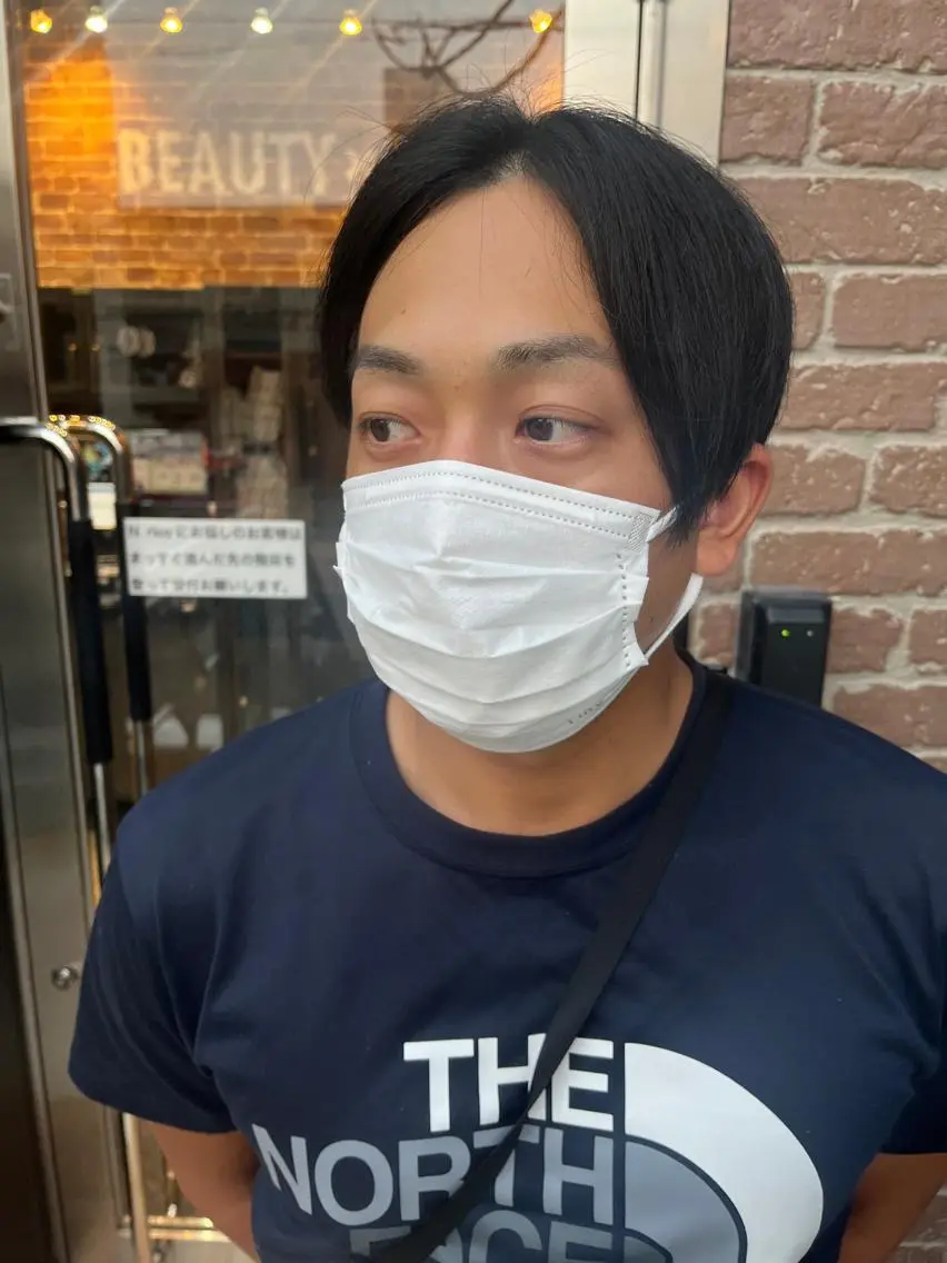 ショート メンズ メンズパーマ ケアカラー ピンクブラウン 外国人風カラー ショートヘア 久木原 ゆりのヘアスタイル