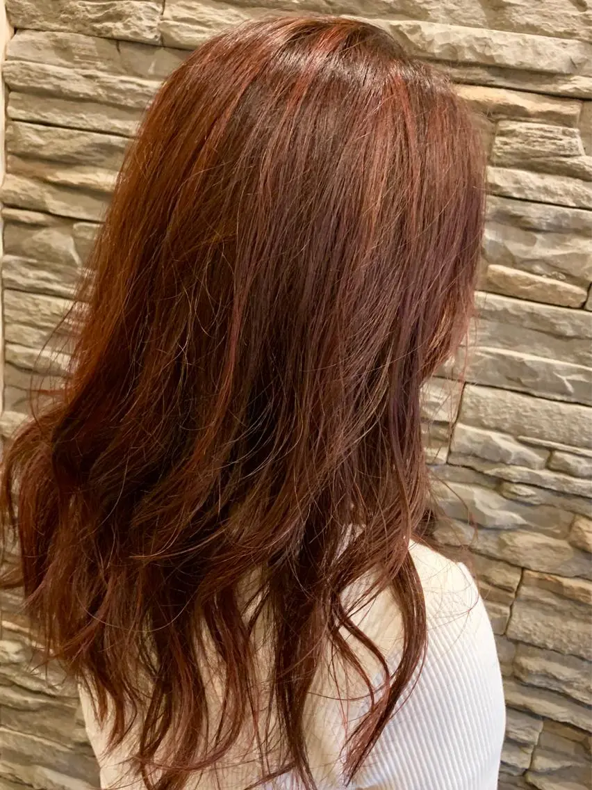 セミロング カラー ハイライトカラー ハイライト 佐藤 匠のヘアスタイル