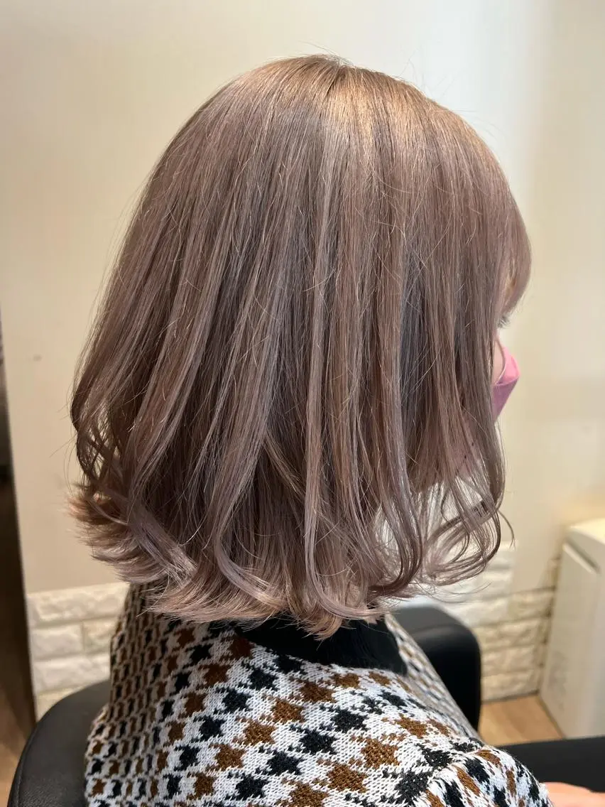ミディアム カラー ヘアカラー 関口 友行のヘアスタイル