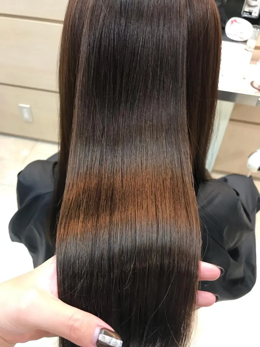 ロング 髪質改善 トリートメント 酸熱トリートメント カット ヘアカラー トリートメント 顔まわり🤍小顔 カット🤍みさきのヘアスタイル
