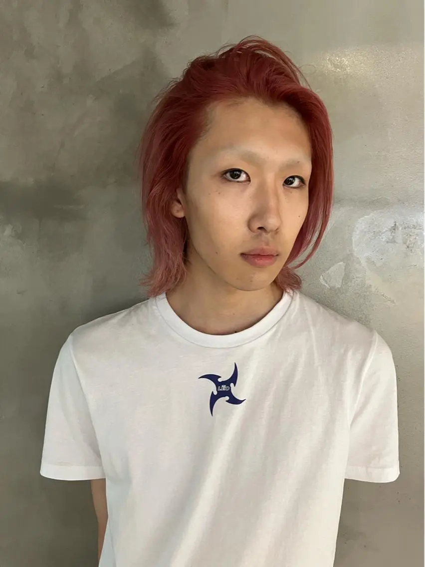 ミディアム カラー メンズ bob リョウタのヘアスタイル
