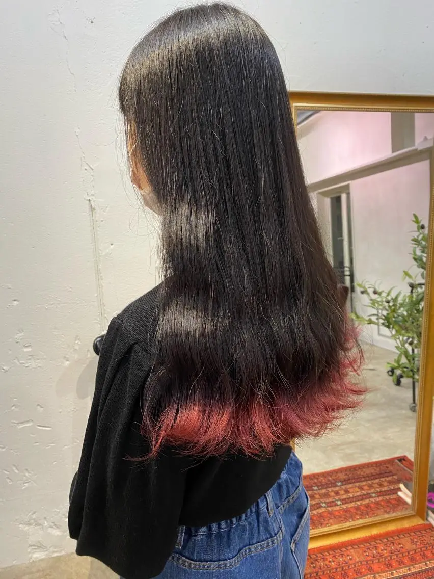 ロング カラー ブリーチ ピンクカラー ヘアカラー ミニモお気に入り数 No.1宍戸雄弥のヘアスタイル