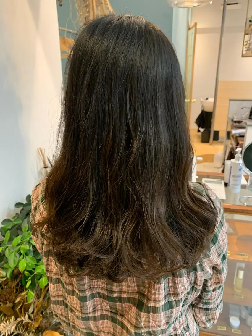 セミロング セミロングパーマ カット パーマ トリートメント 名駅🦢大人艶カラー 🪽カミヤアカネのヘアスタイル