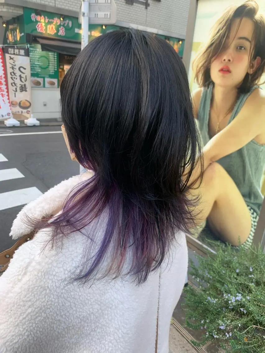 セミロング カラー インナーカラー ウルフカット 🌿パーマ大好評 メンズ特化🌿ワタルのヘアスタイル