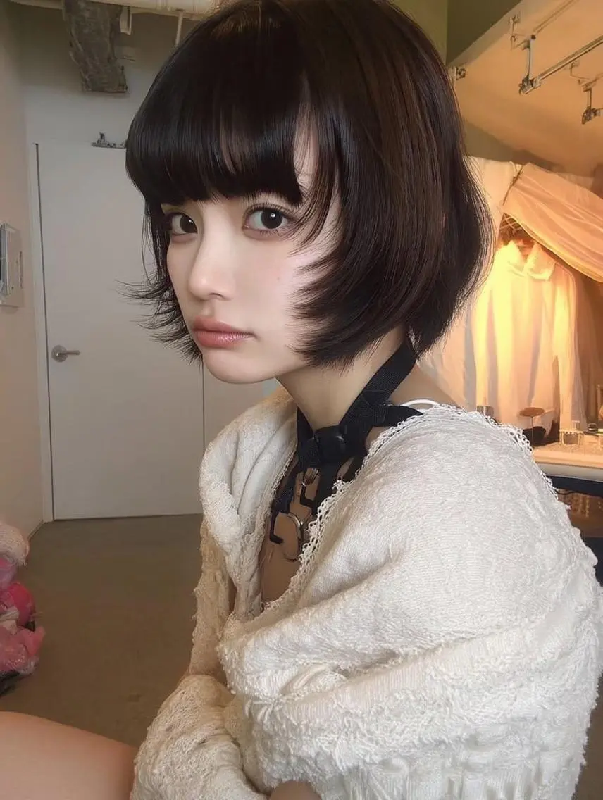 ショート カラー ブリーチ 透明感カラー ブリーチなしカラー ヘアカラー デジタルパーマ/ 表参道/さえのヘアスタイル