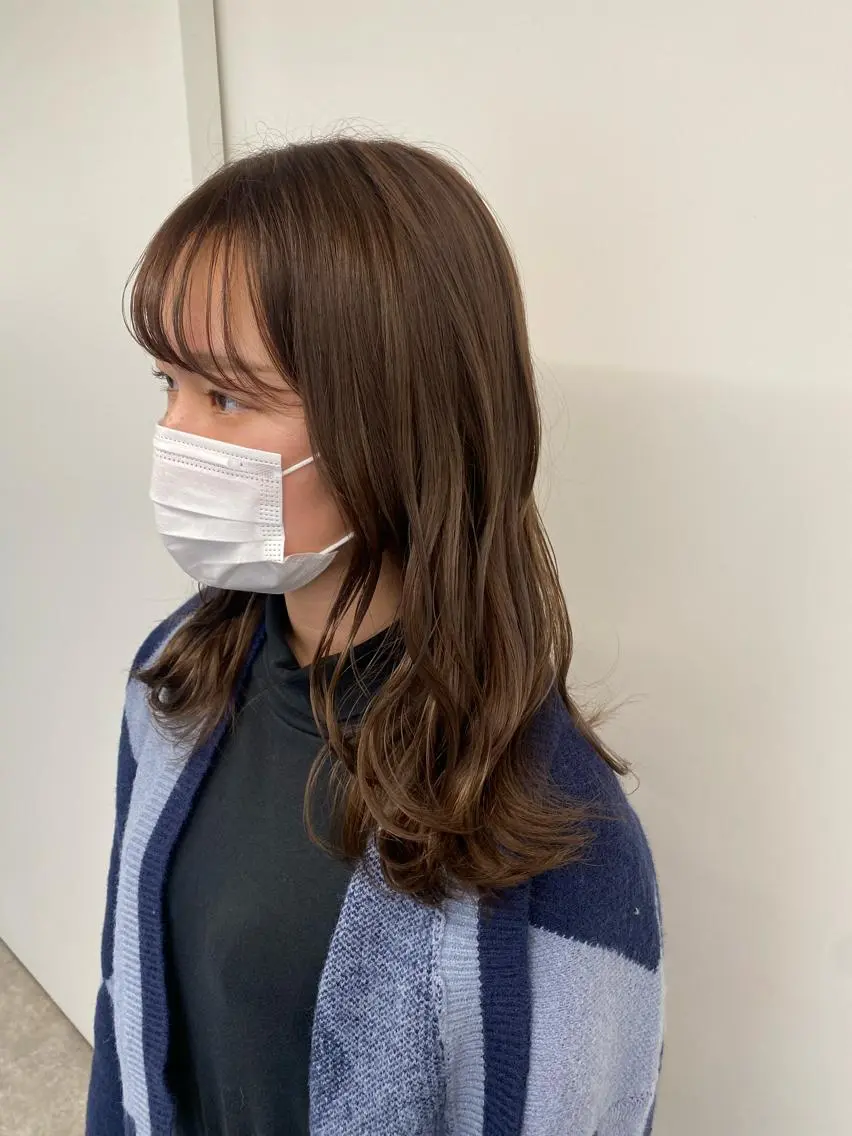 ミディアム カラー ヘアアレンジ ブラウンカラー ナチュラルブラウン ヘアカラー ボブ /ニュアンス/ satomi🧸💖のヘアスタイル